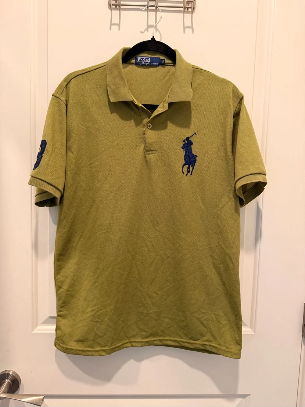 Polo Ralph Lauren Vintage #3 Big Pony Short Sleeve Polo Shirt Olive Green XL